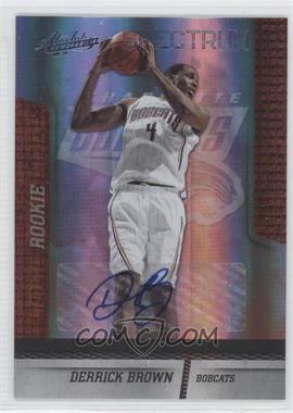 2009-10 Absolute Memorabilia - [Base] - Platinum Spectrum Signatures #133 - Derrick Brown /25