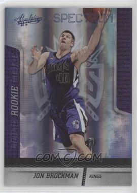 2009-10 Absolute Memorabilia - [Base] - Platinum Spectrum #136 - Jon Brockman /25