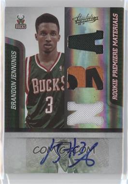 2009-10 Absolute Memorabilia - [Base] #142 - Rookie Premiere Materials - Brandon Jennings /499