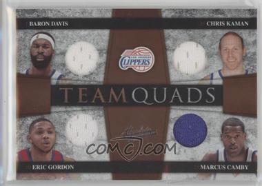 2009-10 Absolute Memorabilia - Team Quads Materials #6 - Baron Davis, Marcus Camby, Chris Kaman, Eric Gordon /100