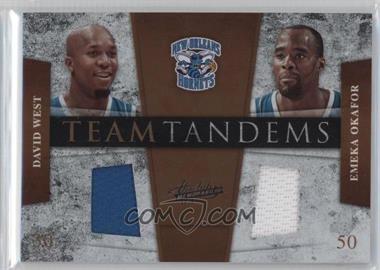 2009-10 Absolute Memorabilia - Team Tandems Materials #1 - David West, Emeka Okafor /100