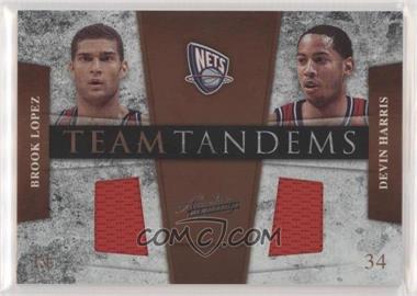 2009-10 Absolute Memorabilia - Team Tandems Materials #7 - Devin Harris, Brook Lopez /100