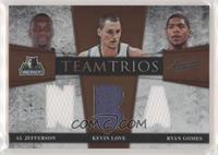 Al Jefferson, Kevin Love, Ryan Gomes #/60