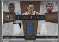 Al Jefferson, Kevin Love, Ryan Gomes [Noted] #/60