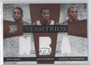 2009-10 Absolute Memorabilia - Team Trios NBA Materials #7 - Jeff Green, Kevin Durant, Russell Westbrook /100