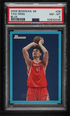 2009-10 Bowman '48 - [Base] - Blue #28 - Yao Ming /1948 [PSA 8 NM‑MT]