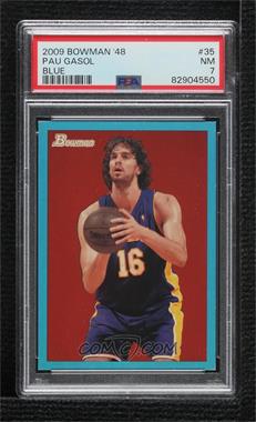 2009-10 Bowman '48 - [Base] - Blue #35 - Pau Gasol /1948 [PSA 7 NM]