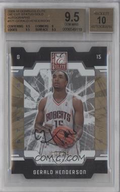 2009-10 Donruss Elite - [Base] - Gold Status Die-Cut Autographs #171 - Gerald Henderson /24 [BGS 9.5 GEM MINT]