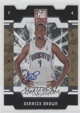 2009-10 Donruss Elite - [Base] - Gold Status Die-Cut Autographs #196 - Derrick Brown /24 [Noted]