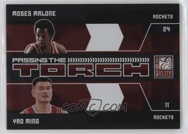 2009-10 Donruss Elite - Passing the Torch - Red #5 - Moses Malone, Yao Ming /249