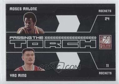 2009-10 Donruss Elite - Passing the Torch #5 - Moses Malone, Yao Ming