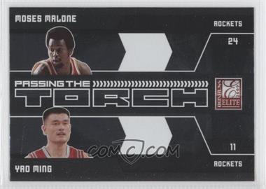 2009-10 Donruss Elite - Passing the Torch #5 - Moses Malone, Yao Ming