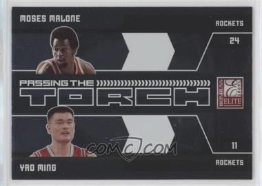 2009-10 Donruss Elite - Passing the Torch #5 - Moses Malone, Yao Ming