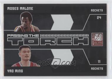 2009-10 Donruss Elite - Passing the Torch #5 - Moses Malone, Yao Ming