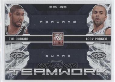 2009-10 Donruss Elite - Teamwork Combos #27 - Tim Duncan, Tony Parker