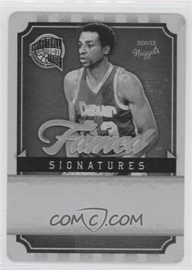 2009-10 Panini Basketball Hall of Fame - Famed Signatures - Printing Plate Black #DT - David Thompson /1