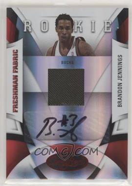 2009-10 Panini Certified - [Base] - Mirror Red #178 - Freshman Fabric Signatures - Brandon Jennings /100