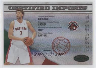 2009-10 Panini Certified - Certified Imports - Emerald #01 - Andrea Bargnani /5