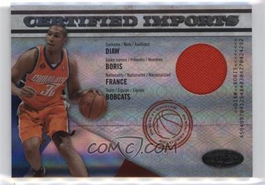 2009-10 Panini Certified - Certified Imports - Materials #03 - Boris Diaw /50