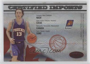 2009-10 Panini Certified - Certified Imports - Red #12 - Steve Nash /250