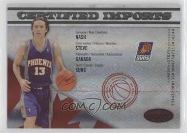 2009-10 Panini Certified - Certified Imports - Red #12 - Steve Nash /250