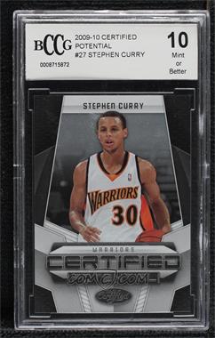 2009-10 Panini Certified - Certified Potential #27 - Stephen Curry /500 [BCCG 10 Mint or Better]