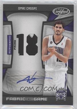 2009-10 Panini Certified - Fabric of the Game - Jersey Number Die-Cut Prime Signatures #FOG-OC - Omri Casspi /10