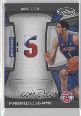 2009-10 Panini Certified - Fabric of the Game - Jersey Number Die-Cut Prime #FOG-AD.2 - Austin Daye /25