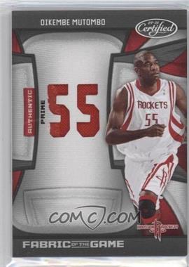 2009-10 Panini Certified - Fabric of the Game - Jersey Number Die-Cut Prime #FOG-DM - Dikembe Mutombo /25
