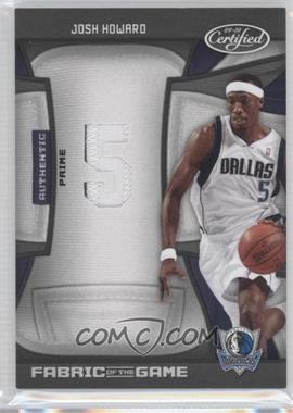 2009-10 Panini Certified - Fabric of the Game - Jersey Number Die-Cut Prime #FOG-JH.3 - Josh Howard /25