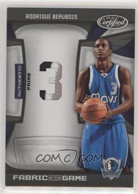 2009-10 Panini Certified - Fabric of the Game - Jersey Number Die-Cut Prime #FOG-RB - Rodrigue Beaubois /25