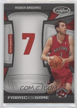 2009-10 Panini Certified - Fabric of the Game - Jersey Number Die-Cut #FOG-AB.1 - Andrea Bargnani /25