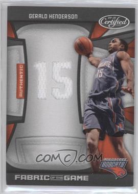 2009-10 Panini Certified - Fabric of the Game - Jersey Number Die-Cut #FOG-GH - Gerald Henderson /99