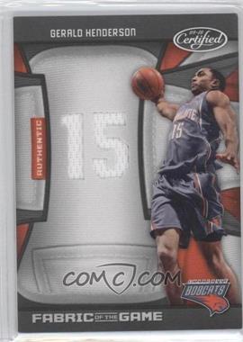 2009-10 Panini Certified - Fabric of the Game - Jersey Number Die-Cut #FOG-GH - Gerald Henderson /99