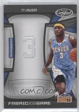 2009-10 Panini Certified - Fabric of the Game - Jersey Number Die-Cut #FOG-TL - Ty Lawson /99