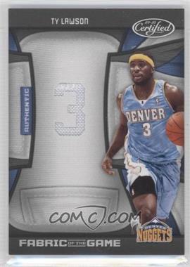 2009-10 Panini Certified - Fabric of the Game - Jersey Number Die-Cut #FOG-TL - Ty Lawson /99