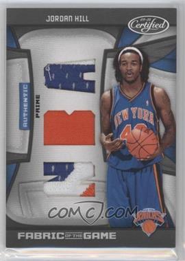 2009-10 Panini Certified - Fabric of the Game - NBA Die-Cut Prime #FOG-JH.2 - Jordan Hill /25