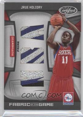 2009-10 Panini Certified - Fabric of the Game - NBA Die-Cut Prime #FOG-JH.4 - Jrue Holiday /25