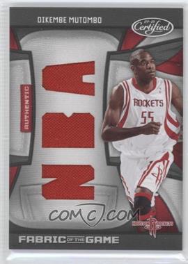 2009-10 Panini Certified - Fabric of the Game - NBA Die-Cut #FOG-DM - Dikembe Mutombo /50