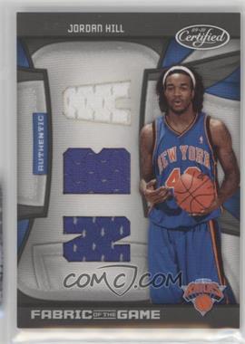 2009-10 Panini Certified - Fabric of the Game - NBA Die-Cut #FOG-JH.2 - Jordan Hill /50