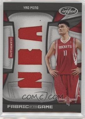 2009-10 Panini Certified - Fabric of the Game - NBA Die-Cut #FOG-YM - Yao Ming /25