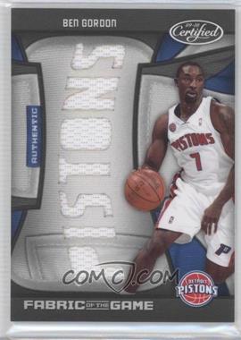 2009-10 Panini Certified - Fabric of the Game - Team Die-Cut #FOG-BG.1 - Ben Gordon /25