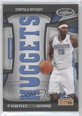 2009-10 Panini Certified - Fabric of the Game - Team Die-Cut #FOG-CA.1 - Carmelo Anthony /25