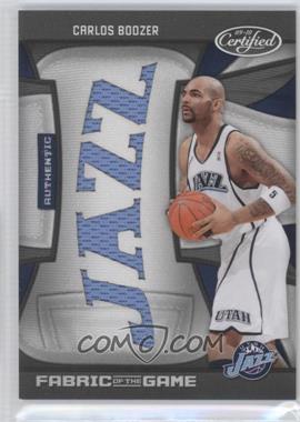 2009-10 Panini Certified - Fabric of the Game - Team Die-Cut #FOG-CB.1 - Carlos Boozer /25