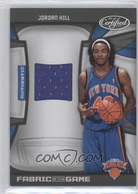 2009-10 Panini Certified - Fabric of the Game #FOG-JH.2 - Jordan Hill /250