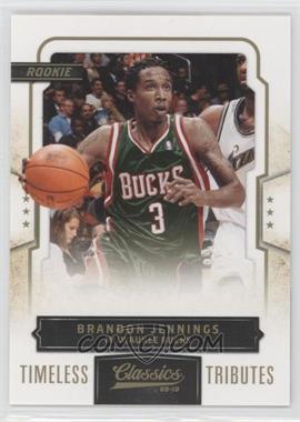 2009-10 Panini Classics - [Base] - Gold Timeless Tributes #168 - Brandon Jennings /50