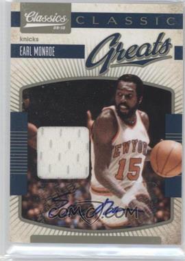 2009-10 Panini Classics - Classic Greats - Jerseys Signatures #7 - Earl Monroe /25