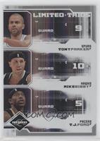 Tony Parker, Mike Bibby, T.J. Ford #/25