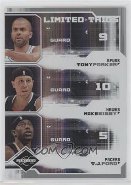 2009-10 Panini Limited - Limited Trios - Spotlight Silver #11 - Tony Parker, Mike Bibby, T.J. Ford /25