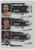 Tony Parker, Mike Bibby, T.J. Ford #/99